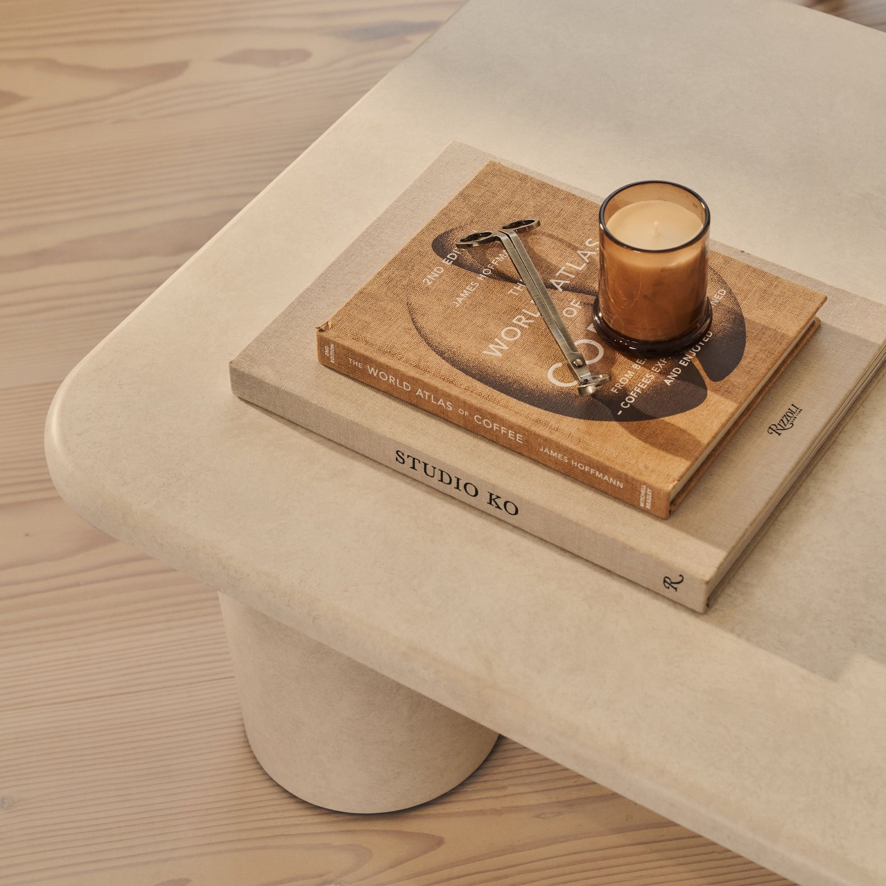 Alina - Concrete Rectangular Large Wooden Coffee Table