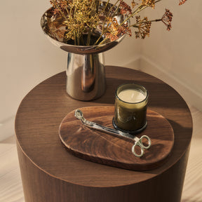 Magna - Dark Wood Wave Side Table