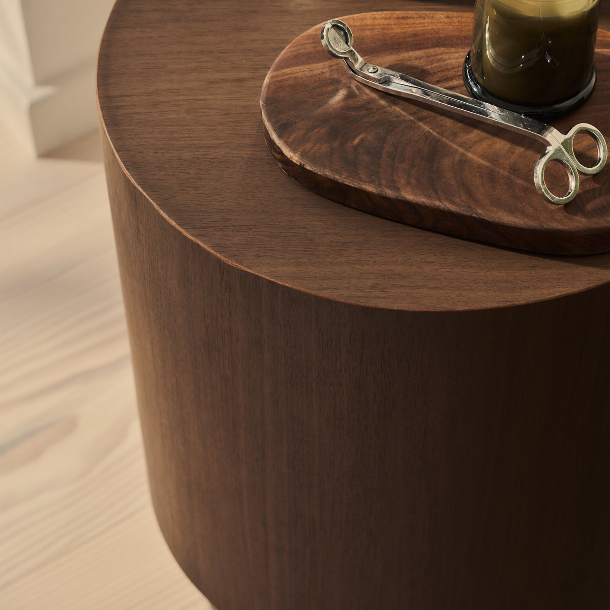 Magna - Dark Wood Wave Side Table