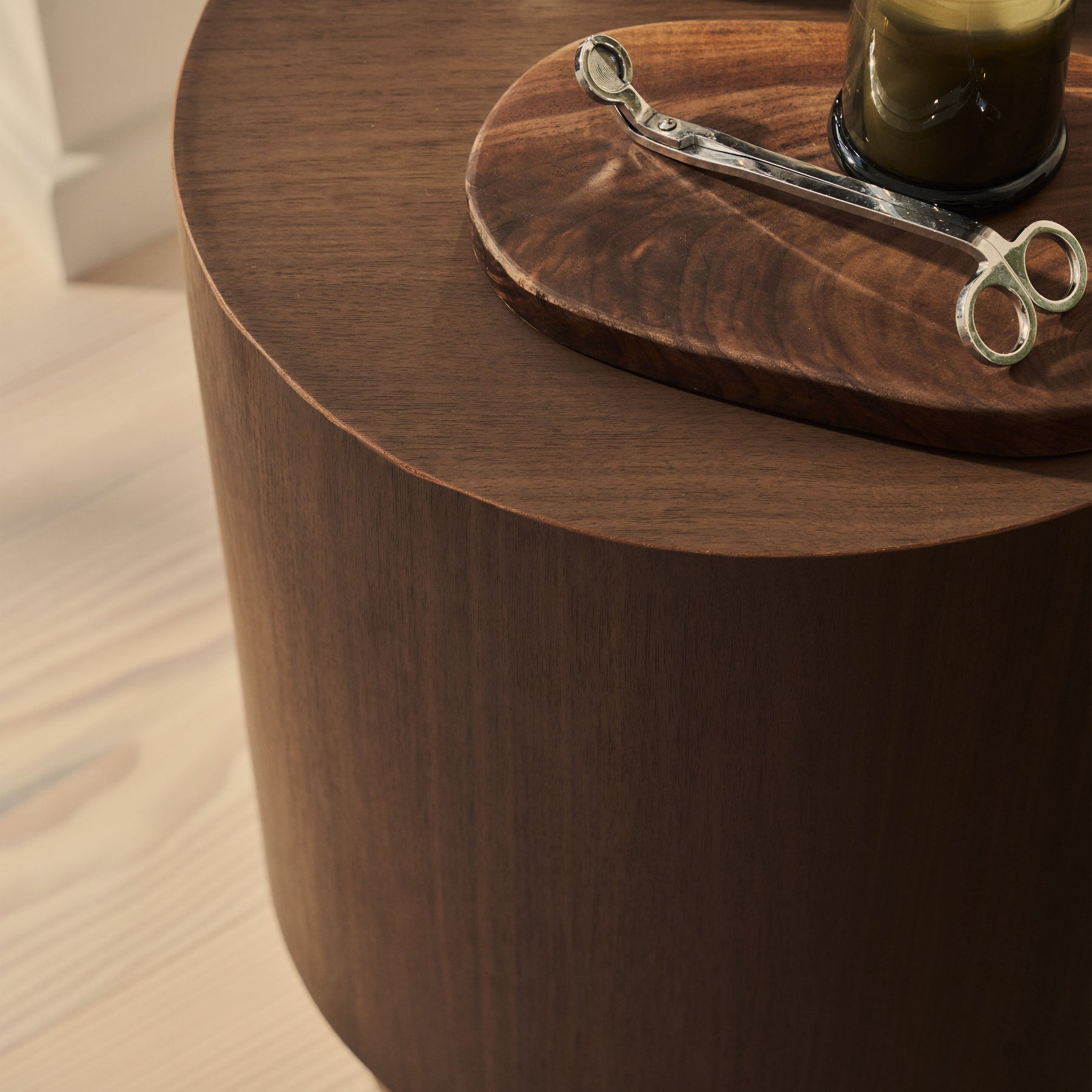 Magna - Dark Wood Wave Side Table
