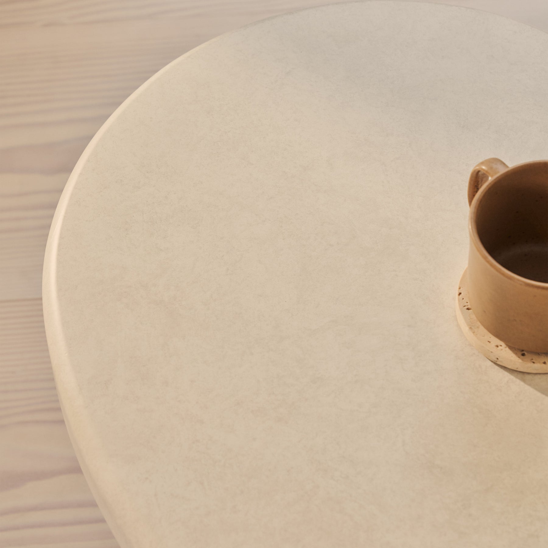 Savanna - Large Concrete Irregular Wooden Coffee Table