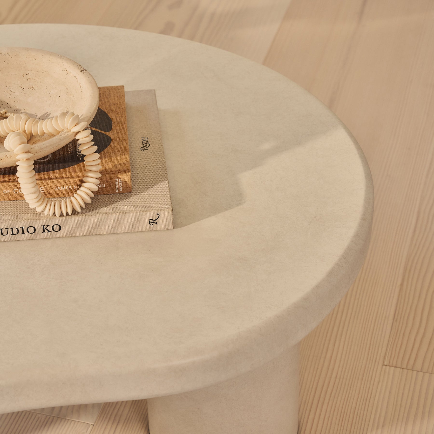 Savanna - Large Concrete Irregular Wooden Coffee Table