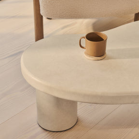 Savanna - Large Concrete Irregular Wooden Coffee Table