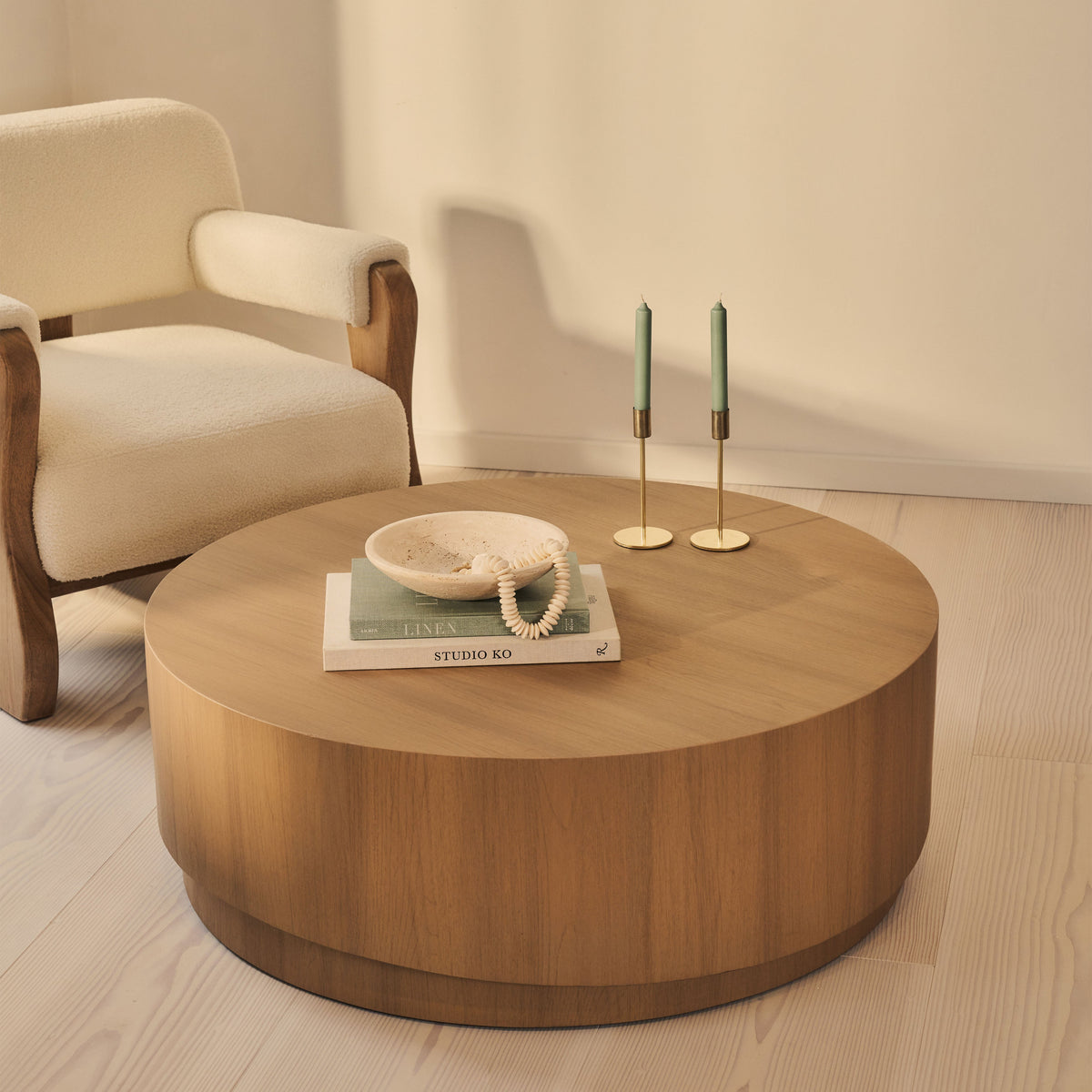 Magna - Warm Wood Wave Coffee Table