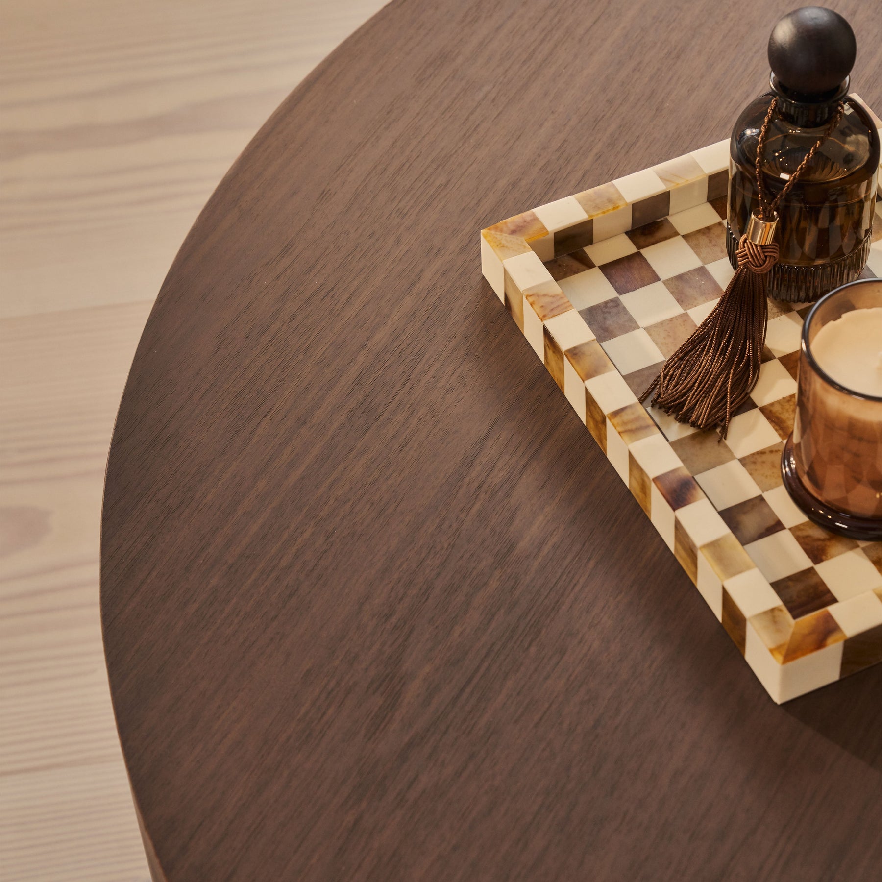 Magna - Dark Wood Wave Coffee Table