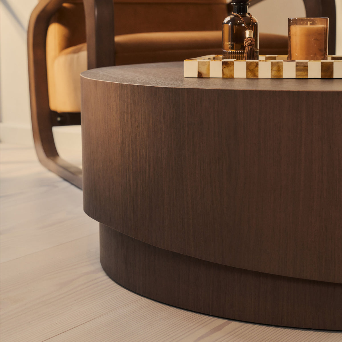 Magna - Dark Wood Wave Coffee Table