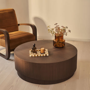 Magna - Dark Wood Wave Coffee Table