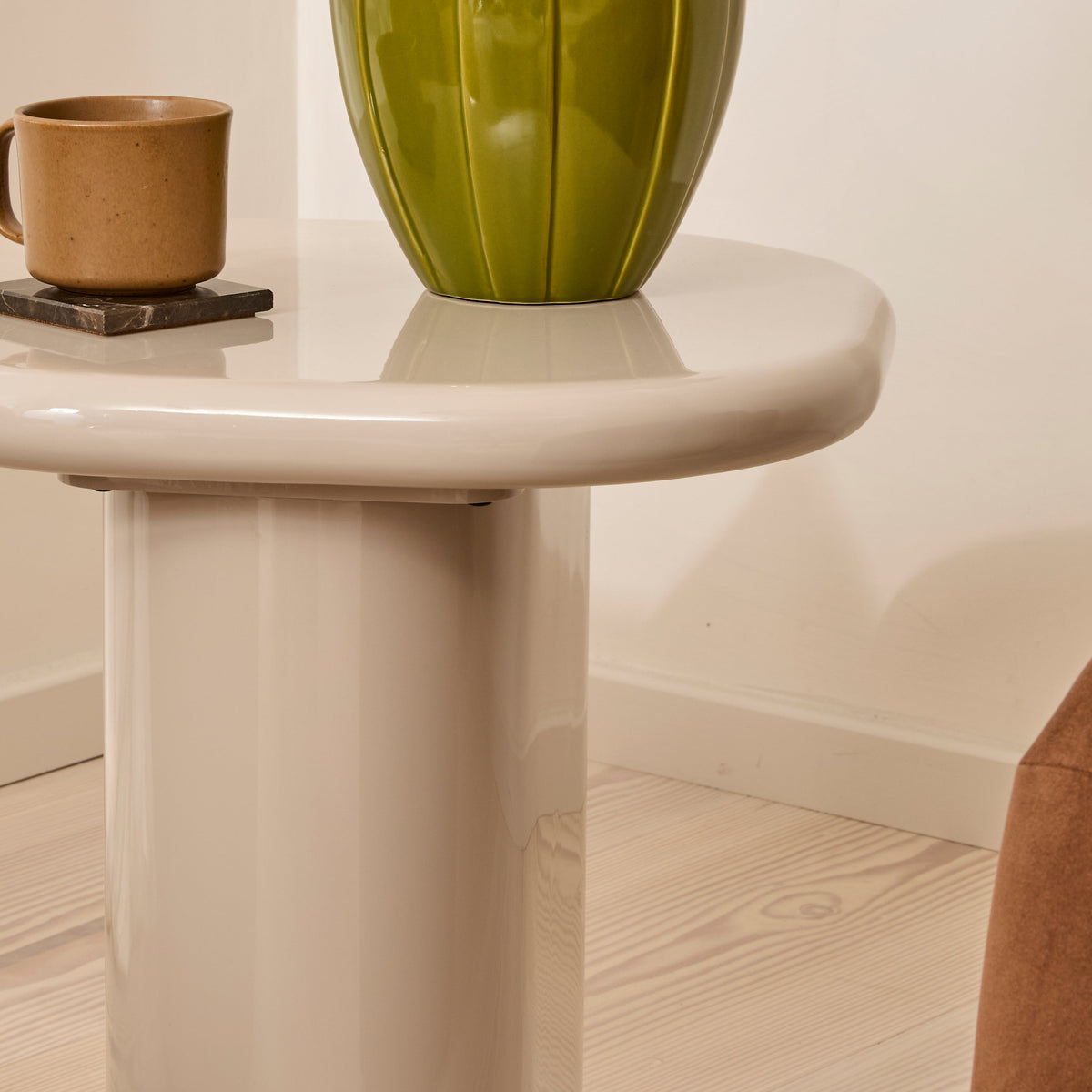 Rivington - High Gloss Ivory Rectangular Side Table