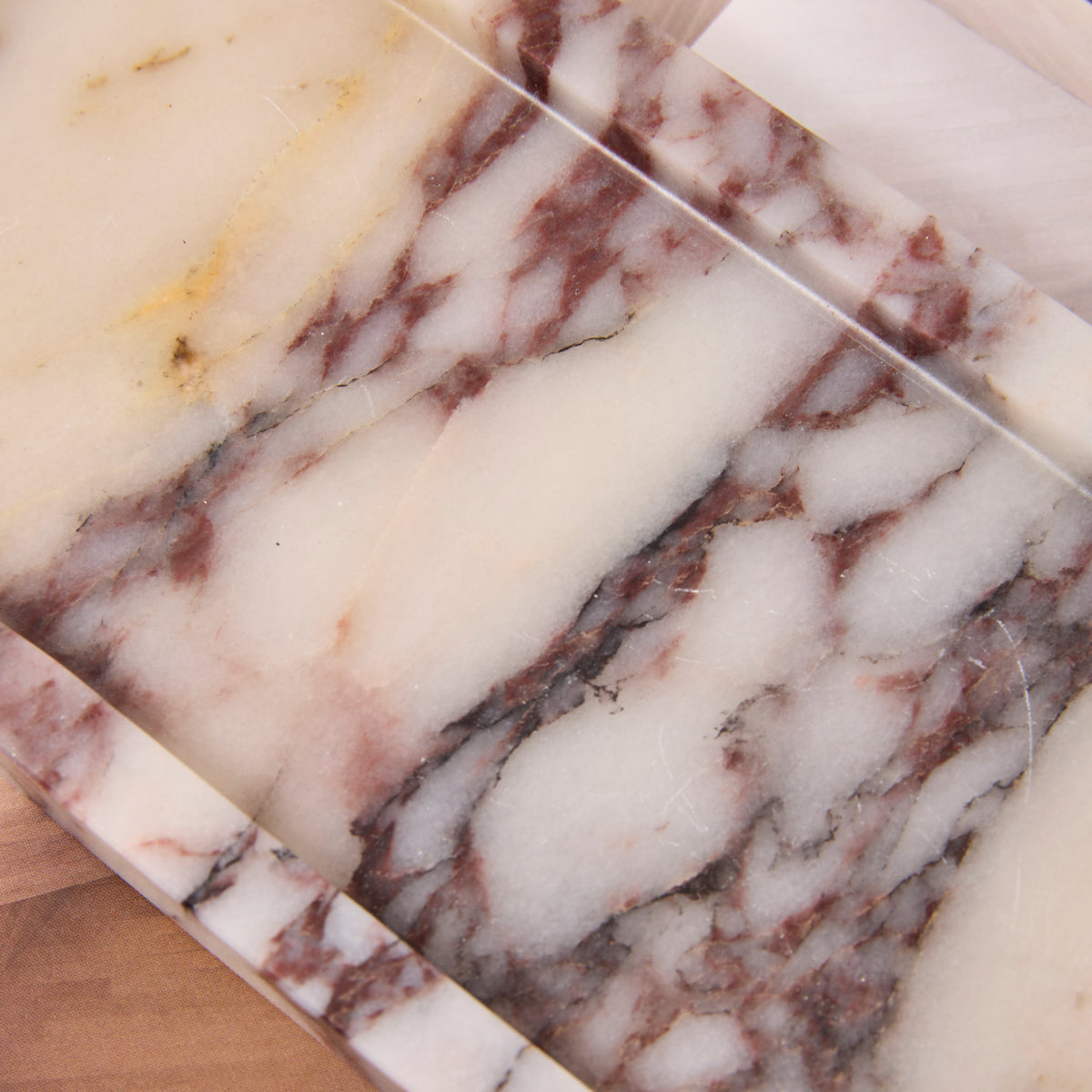 Travara - Calacatta Viola Marble Rectangular Decorative Tray