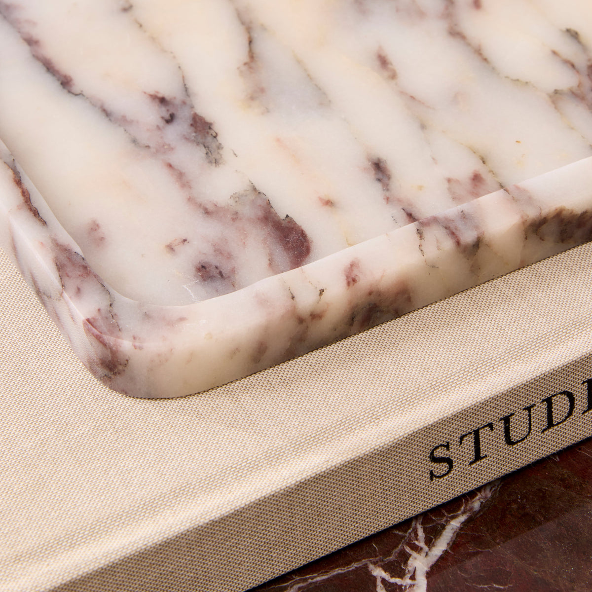Travara - Calacatta Viola Marble Square Decorative Tray