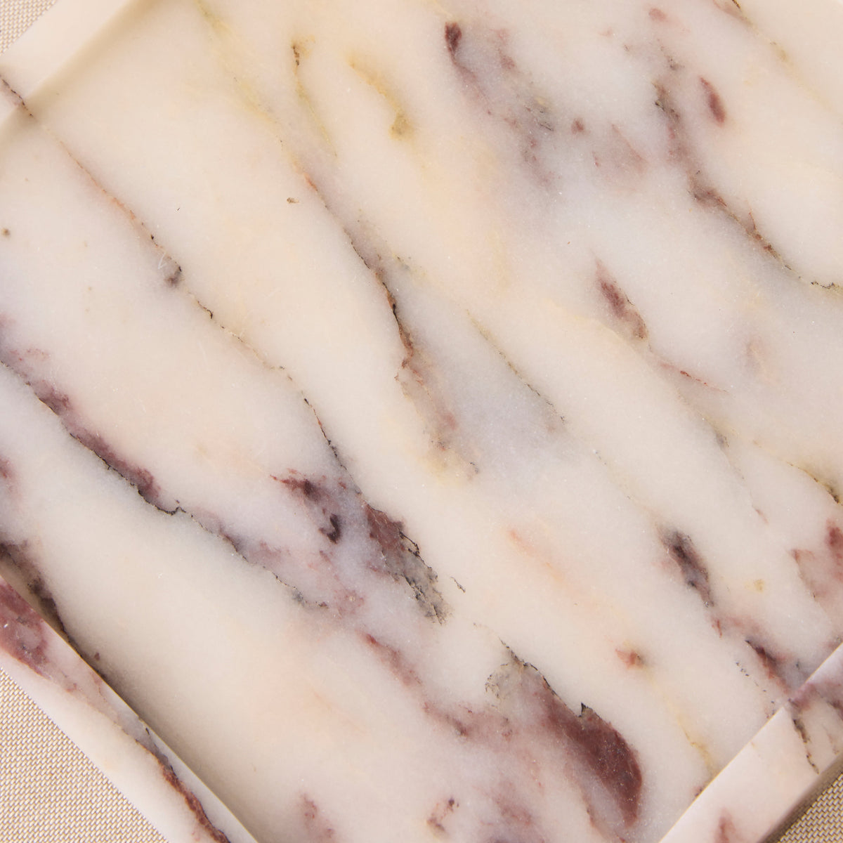 Travara - Calacatta Viola Marble Square Decorative Tray