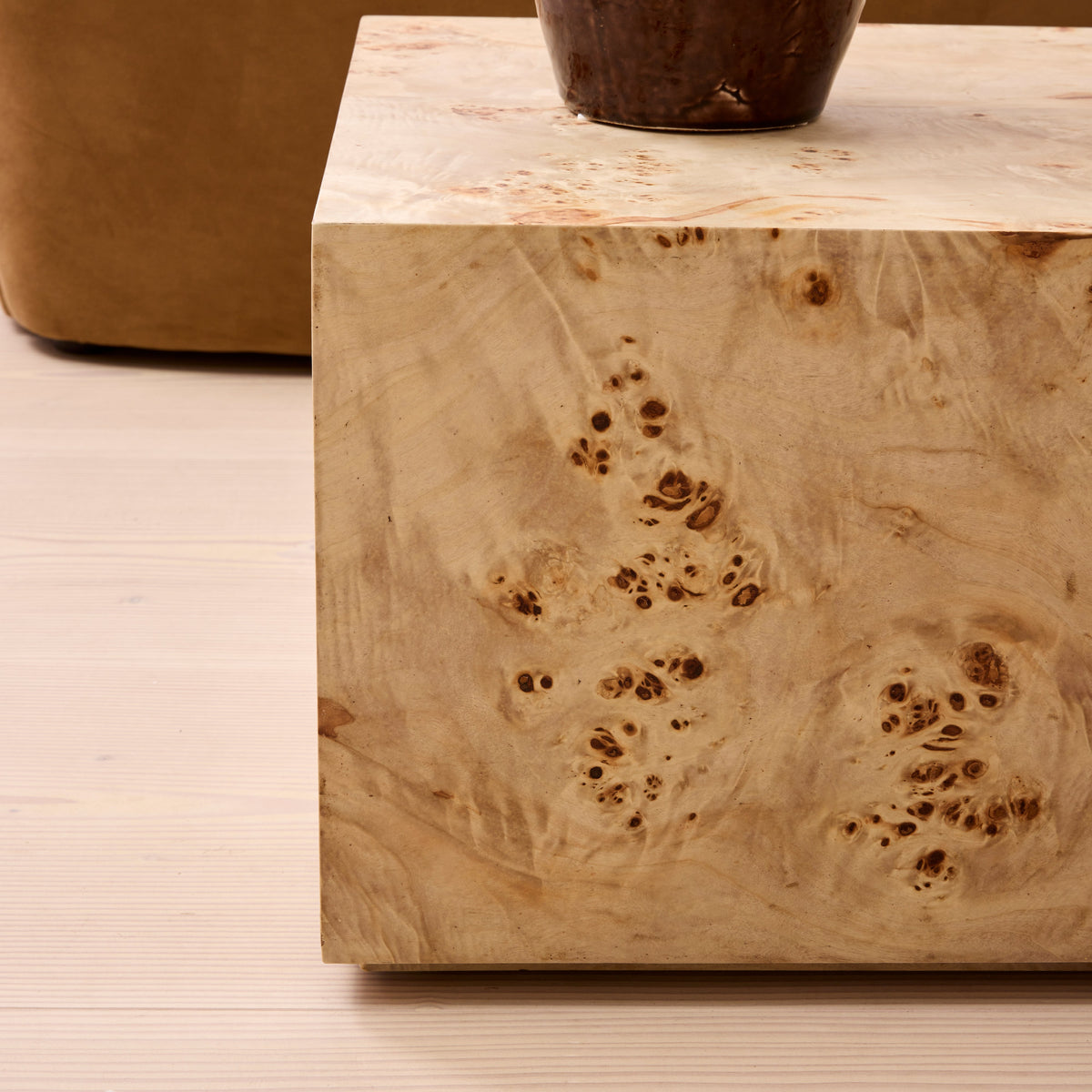 Willow - Natural Burl Wood Rectangular Coffee Table