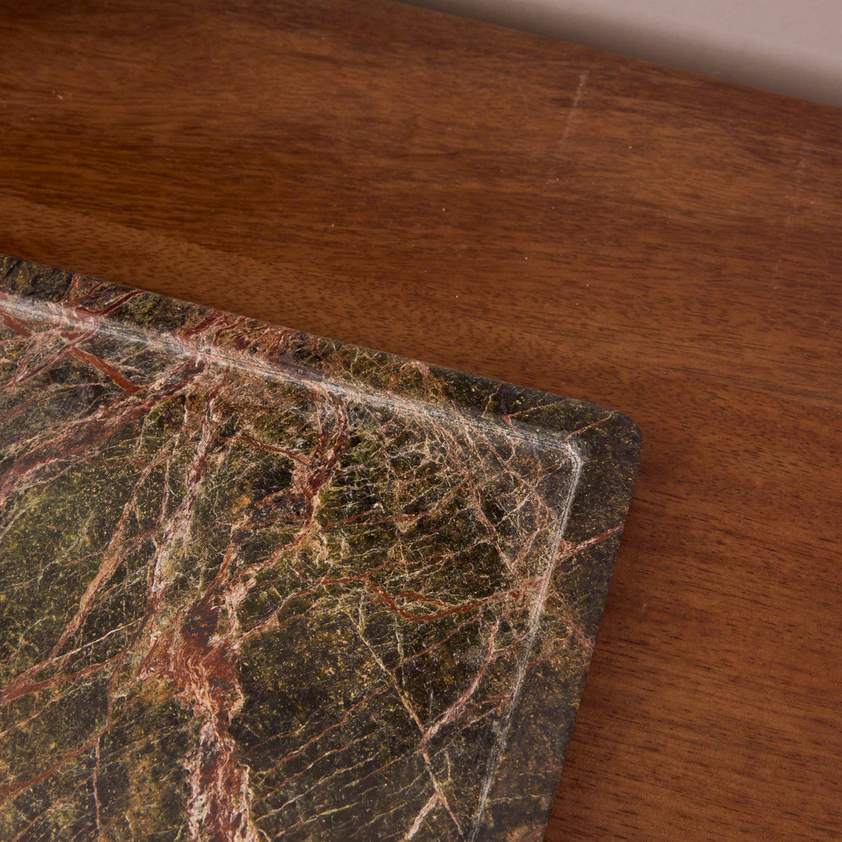 Travara - Green Marble Square Decorative Tray