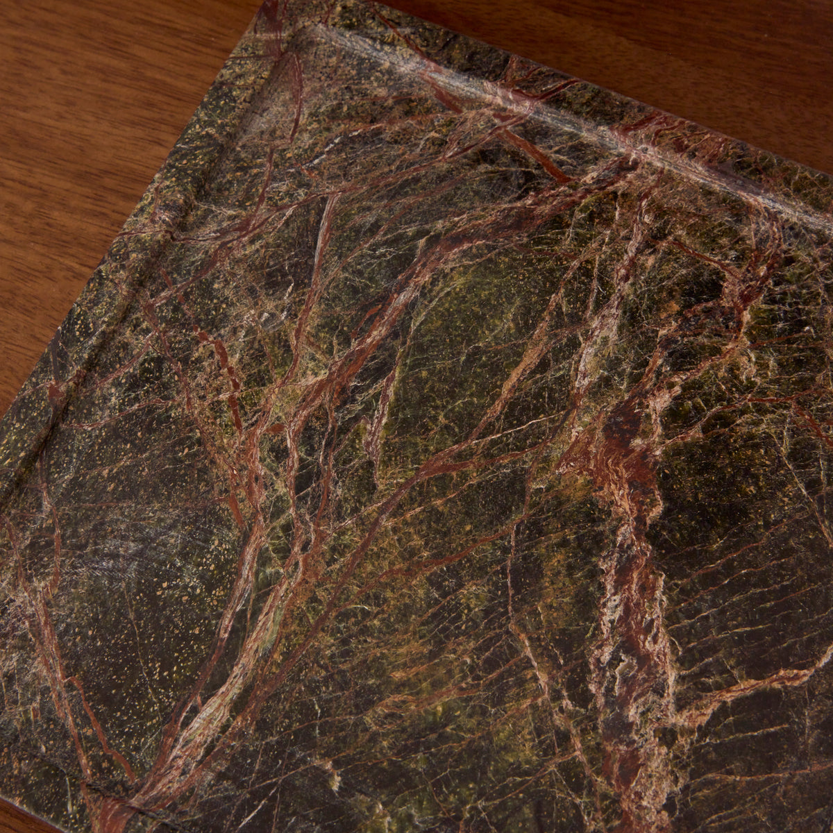 Travara - Green Marble Square Decorative Tray