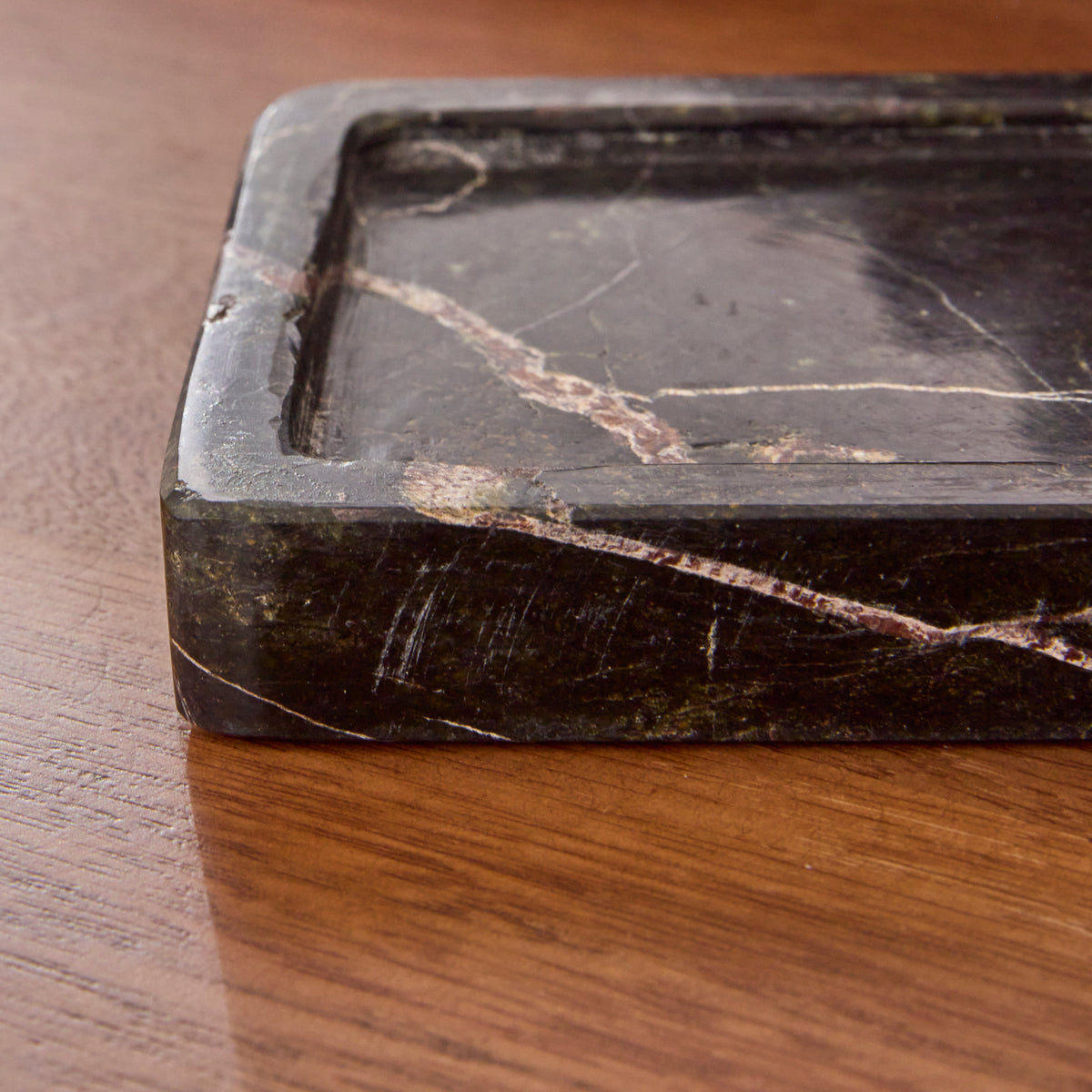 Travara - Green Marble Rectangular Decorative Tray