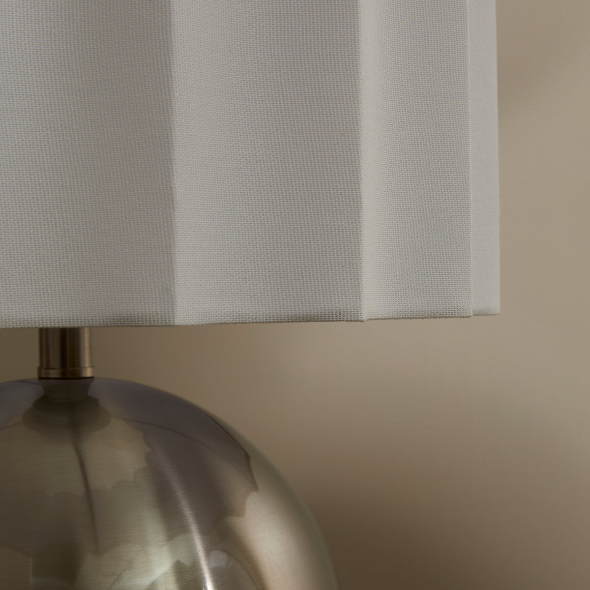 Caia - Brushed Steel Scallop Shade Table Lamp