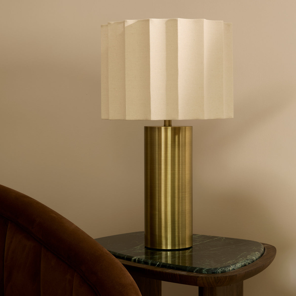 Castella - Antique Gold Scallop Shade Table Lamp