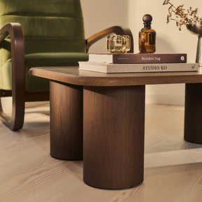 Alina - Dark Wood Rectangular Large Wooden Coffee Table