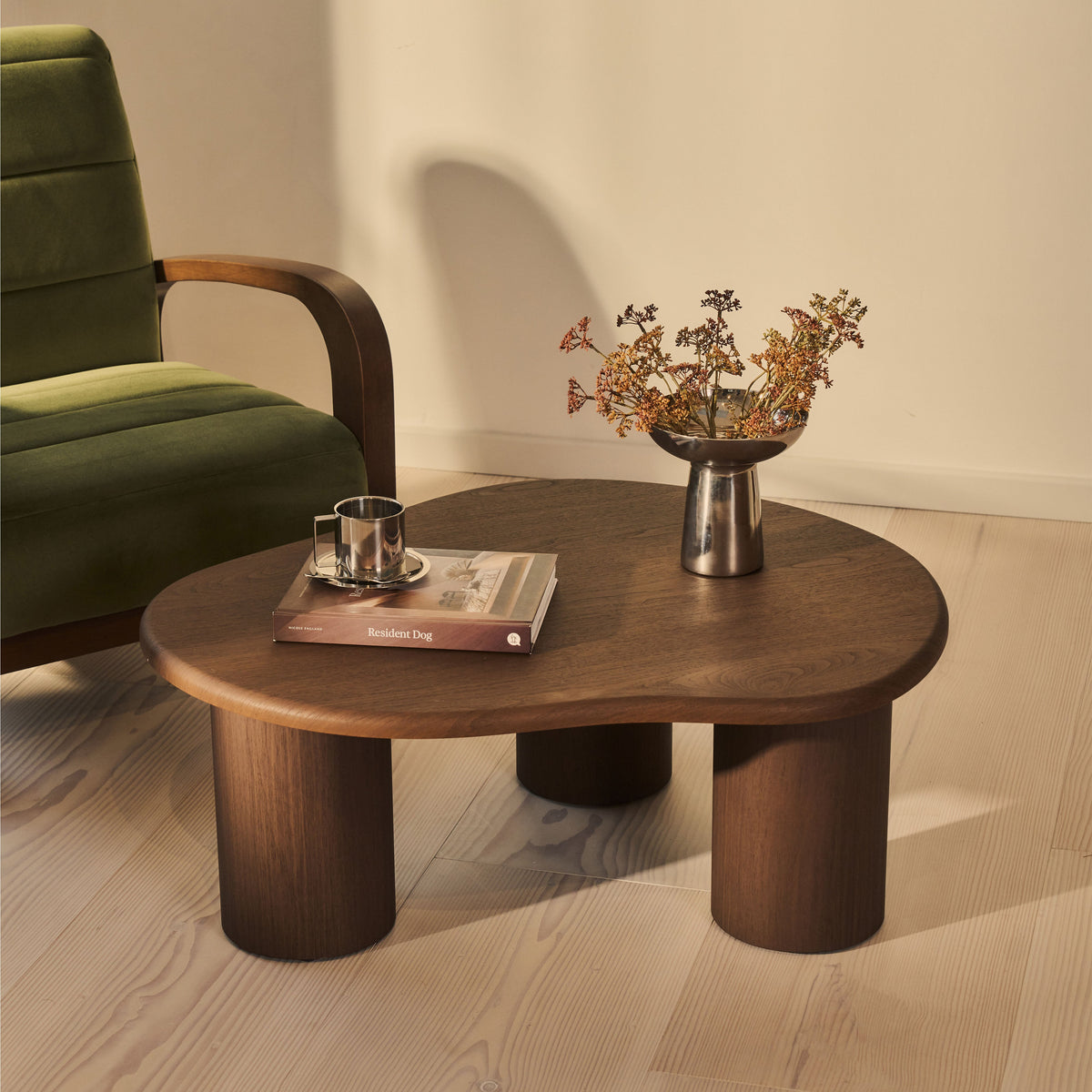 Savanna - Dark Wood Irregular Wooden Coffee Table