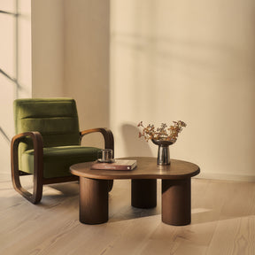 Savanna - Dark Wood Irregular Wooden Coffee Table