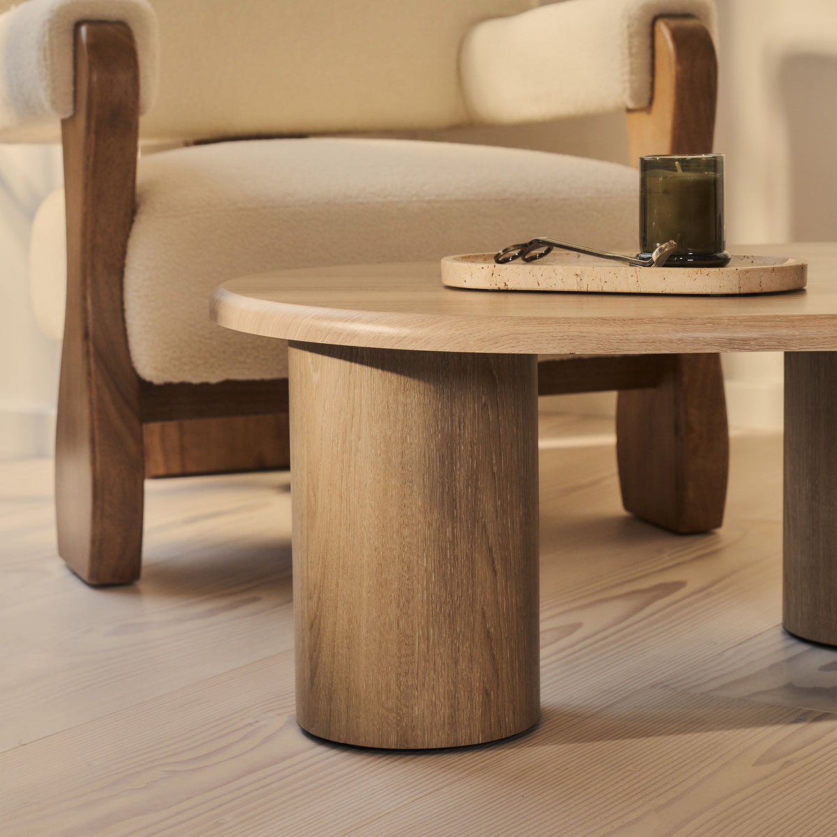 Savanna - Washed Wood Irregular Wooden Coffee Table