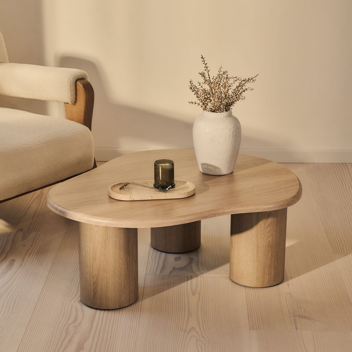Savanna - Washed Wood Irregular Wooden Coffee Table