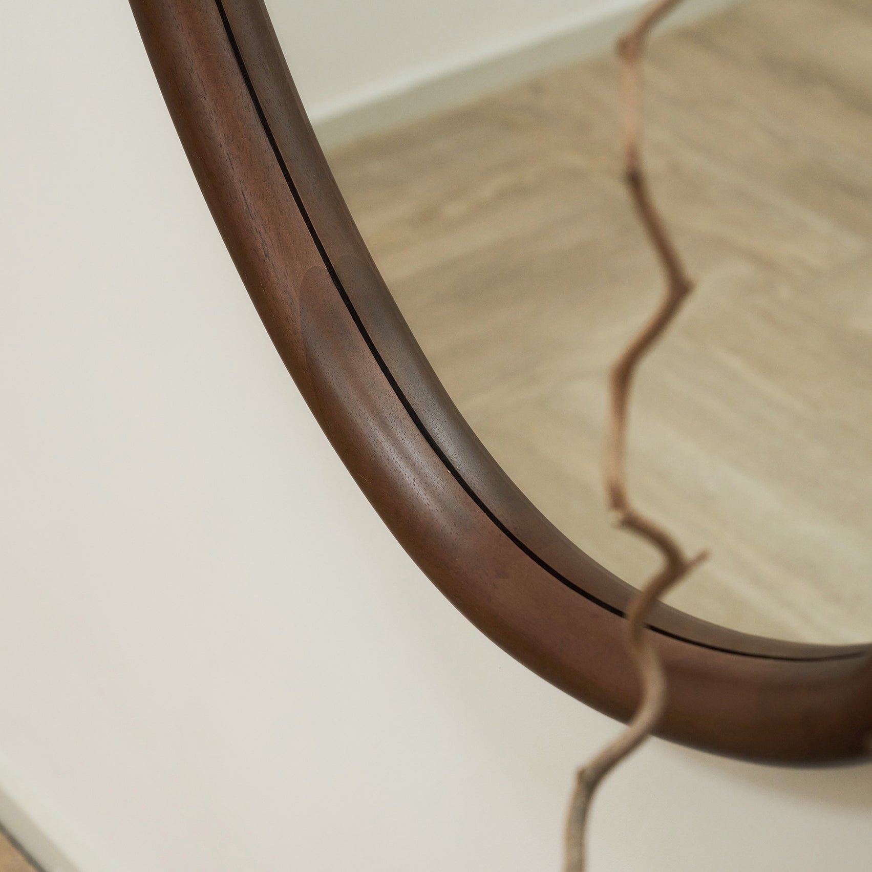 Aaliyah - Dark Wood Irregular Wall Mirror 150cm x 75cm