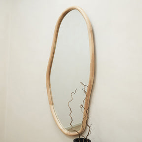 Natural Organic Irregular Wooden Wall Mirror beside organic branches