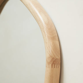 Detail shot of Full Length Natural Organic Irregular Wooden Mirror alternate corner