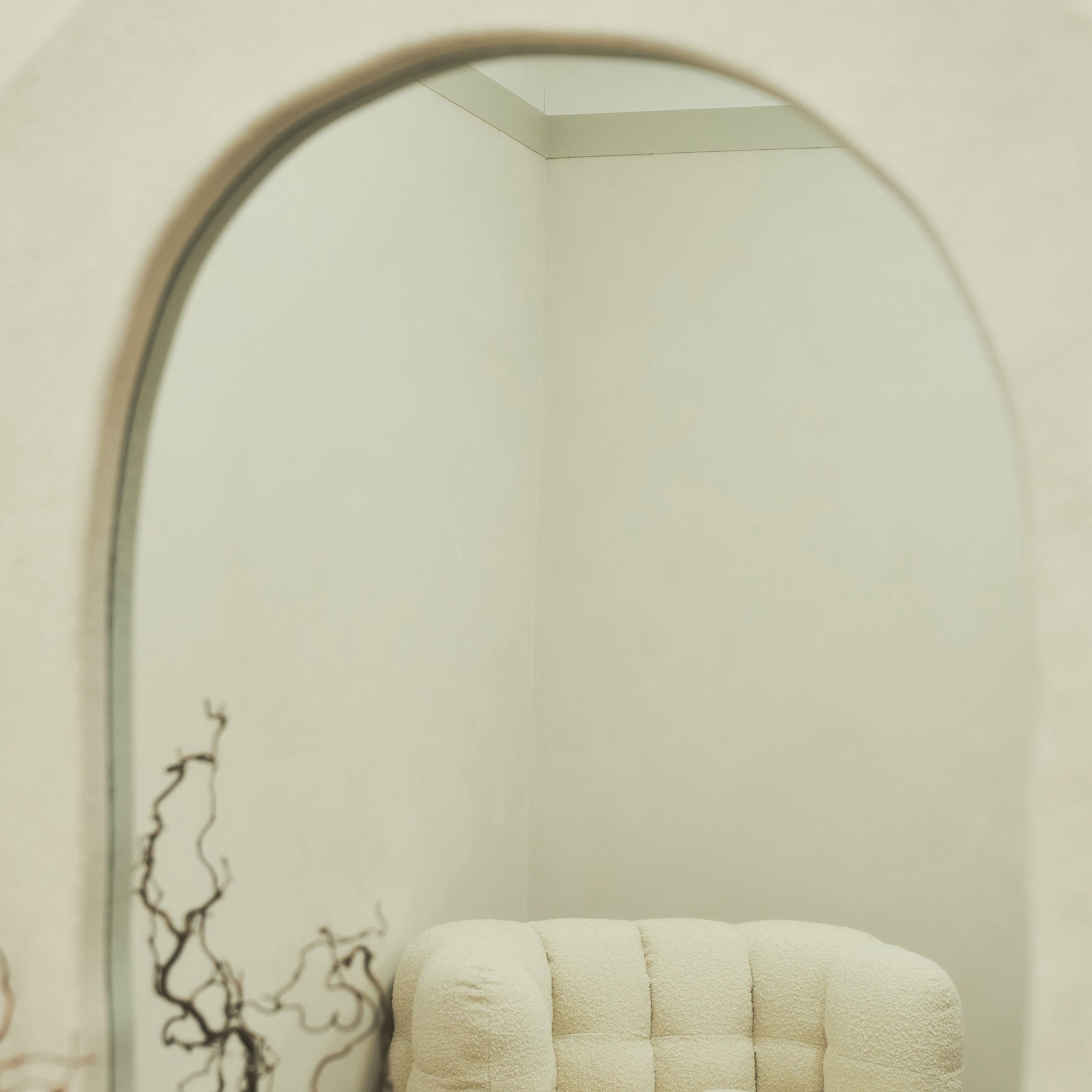 Alessia - Full Length Arched Concrete Mirror 190cm x 100cm