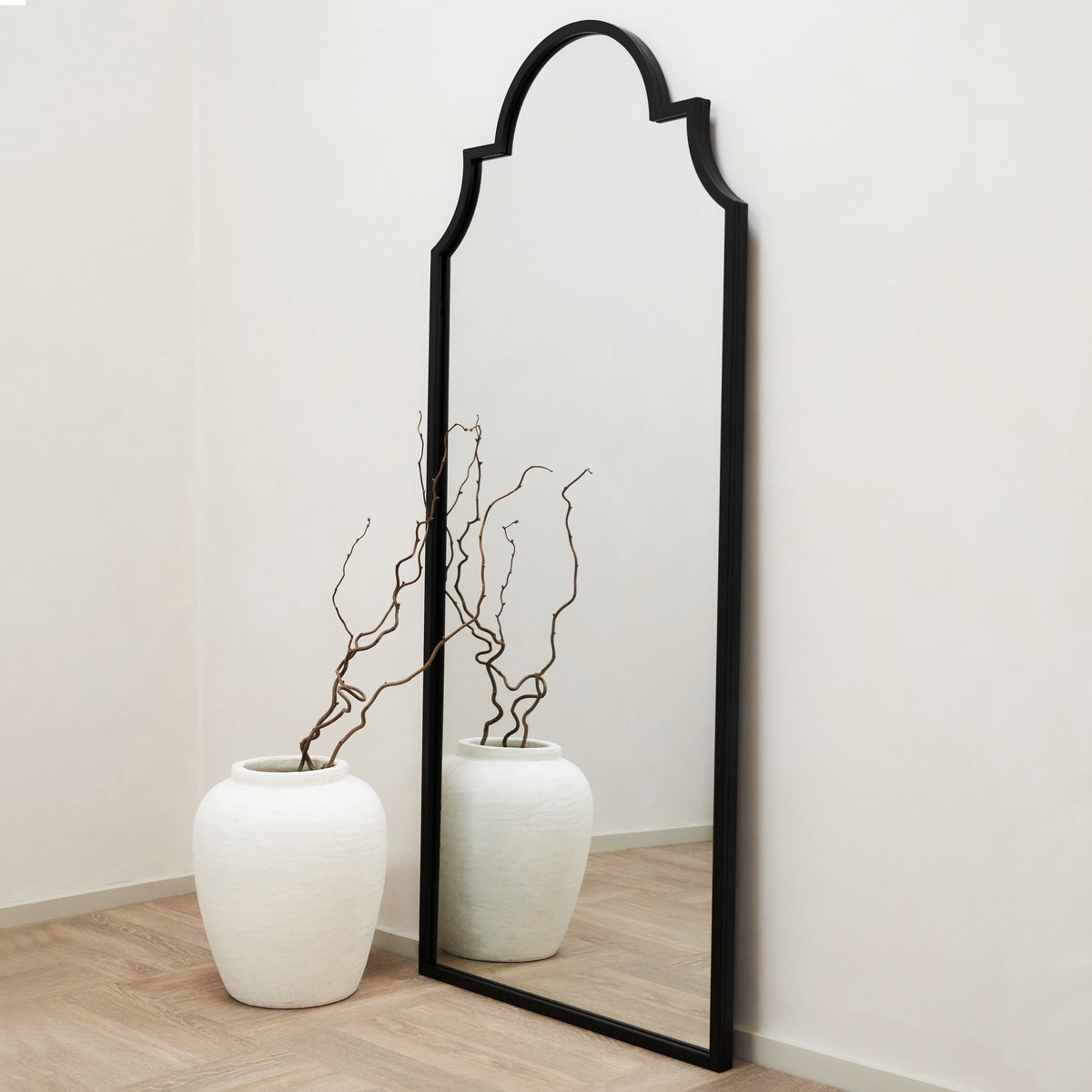 Alexandria - Black Industrial Arched Metal Full Length Mirror 159cm x 70cm