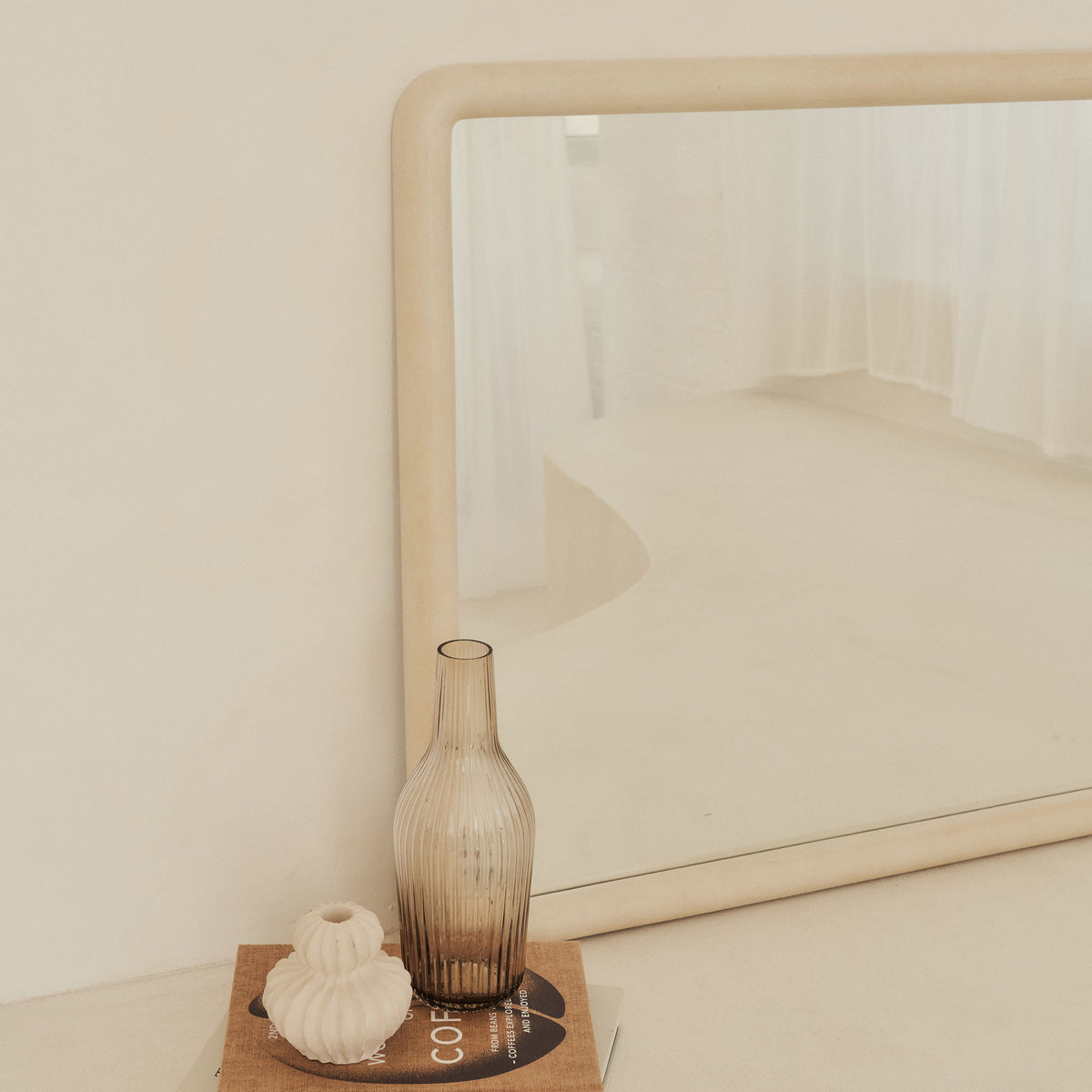 Amora - Large Concrete Console Mirror 140cm x 70cm
