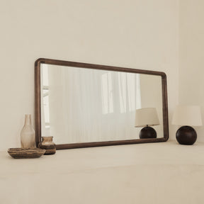 Amora - Large Warm Wood Console Mirror 140cm x 70cm