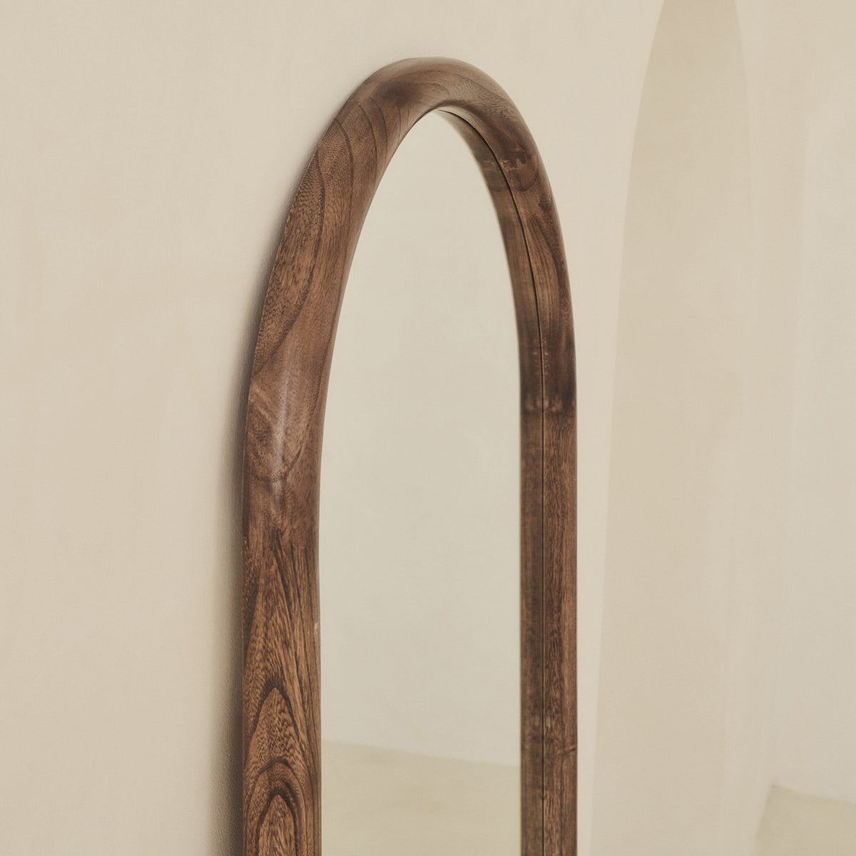 Amora - Full Length Large Arched Warm Wood Mirror 172cm x 60cm
