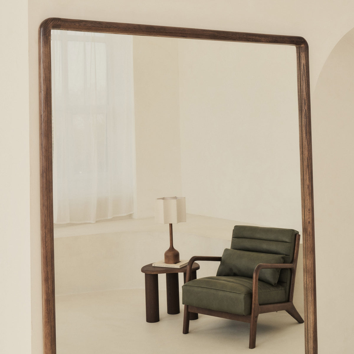 Amora - Full Length Extra Large Warm Wood Mirror 190cm x 120cm