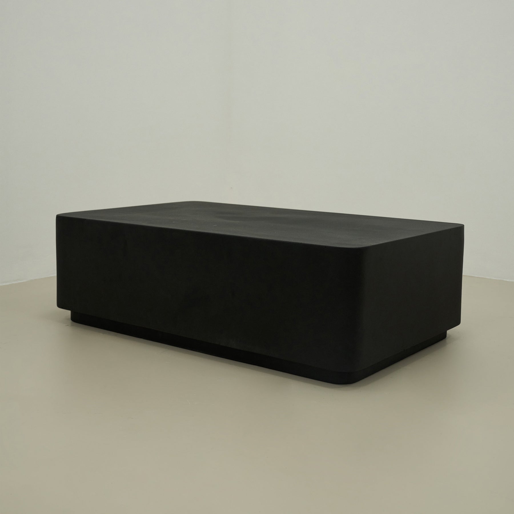 Minimal Onyx Rectangular Coffee Table Large in muted iroom, with no adronments