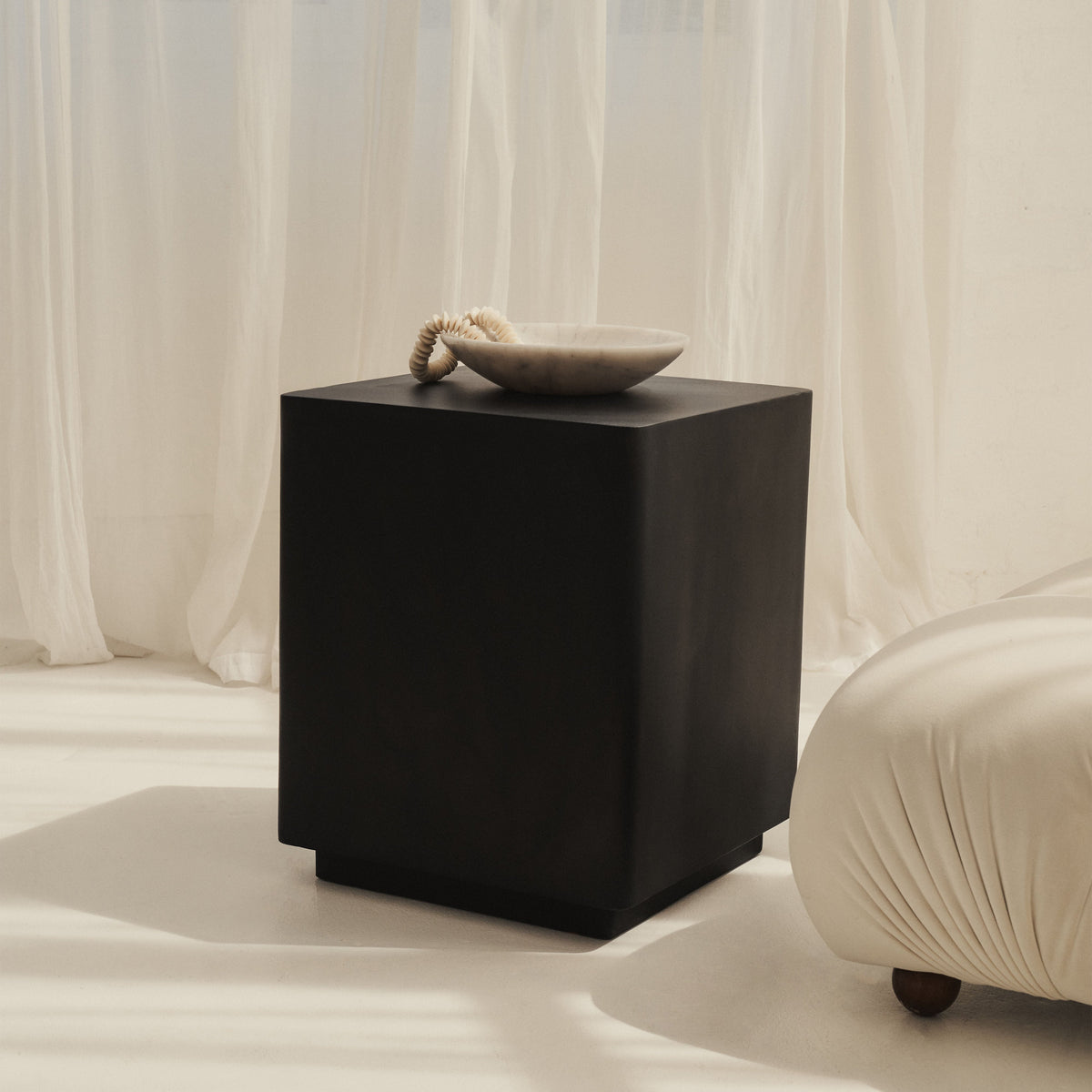 Angelo - Minimal Onyx Rectangle Side Table