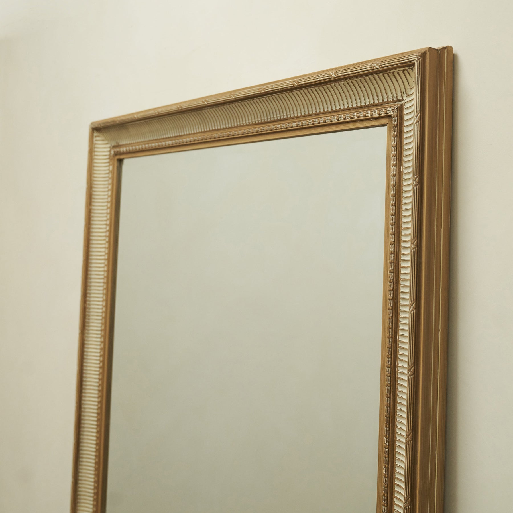 Antoine - Full Length Extra Large White Washed Wood Rectangular Mirror 185cm x 100cm