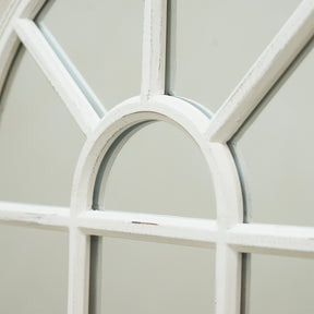 A look at our White Arched Shabby Chic Window Mirror window pane design