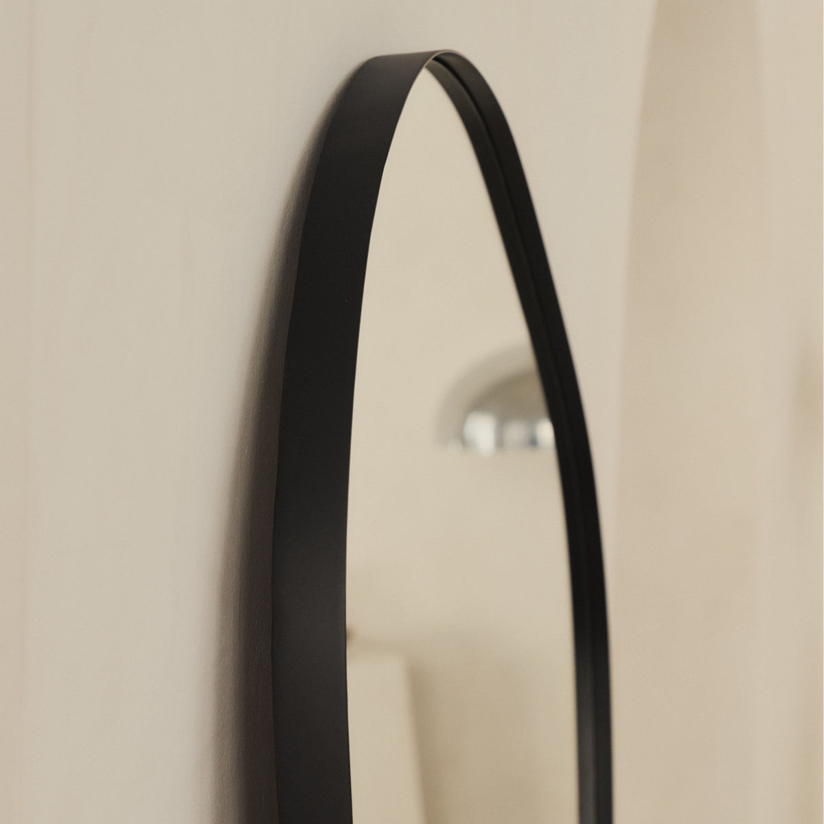 Arcurva Noir - Large Full Length Black Irregular Mirror 170cm x 85cm