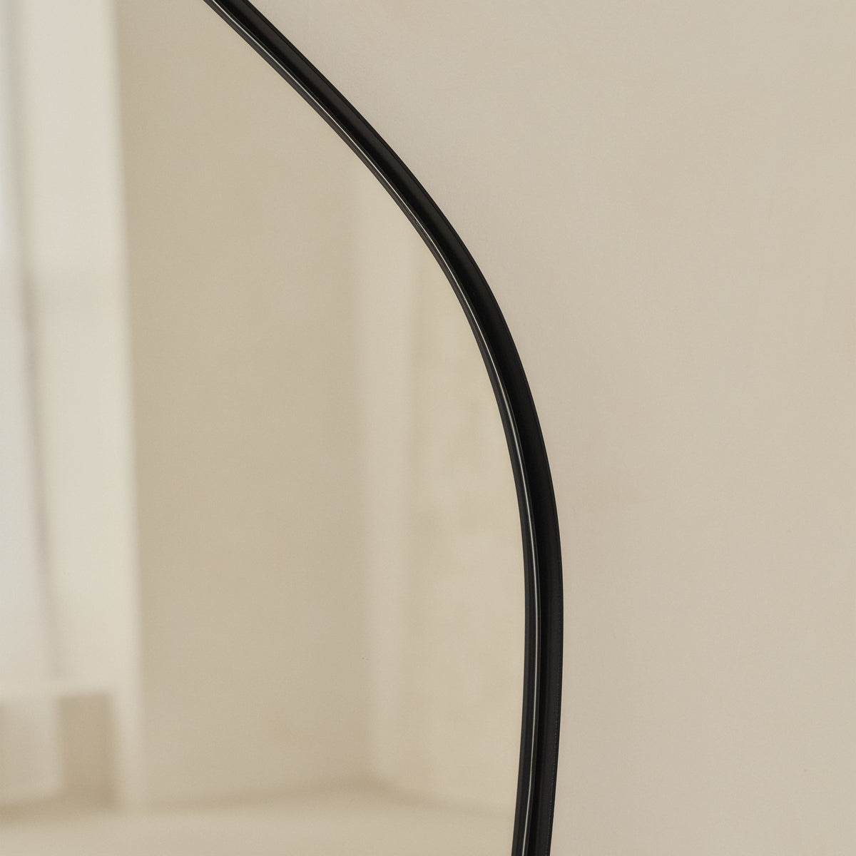 Arcurva Noir - Large Full Length Black Irregular Mirror 170cm x 85cm