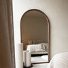 Arden - Dark Wood Full Length Arched Wooden Mirror 175cm x 95cm