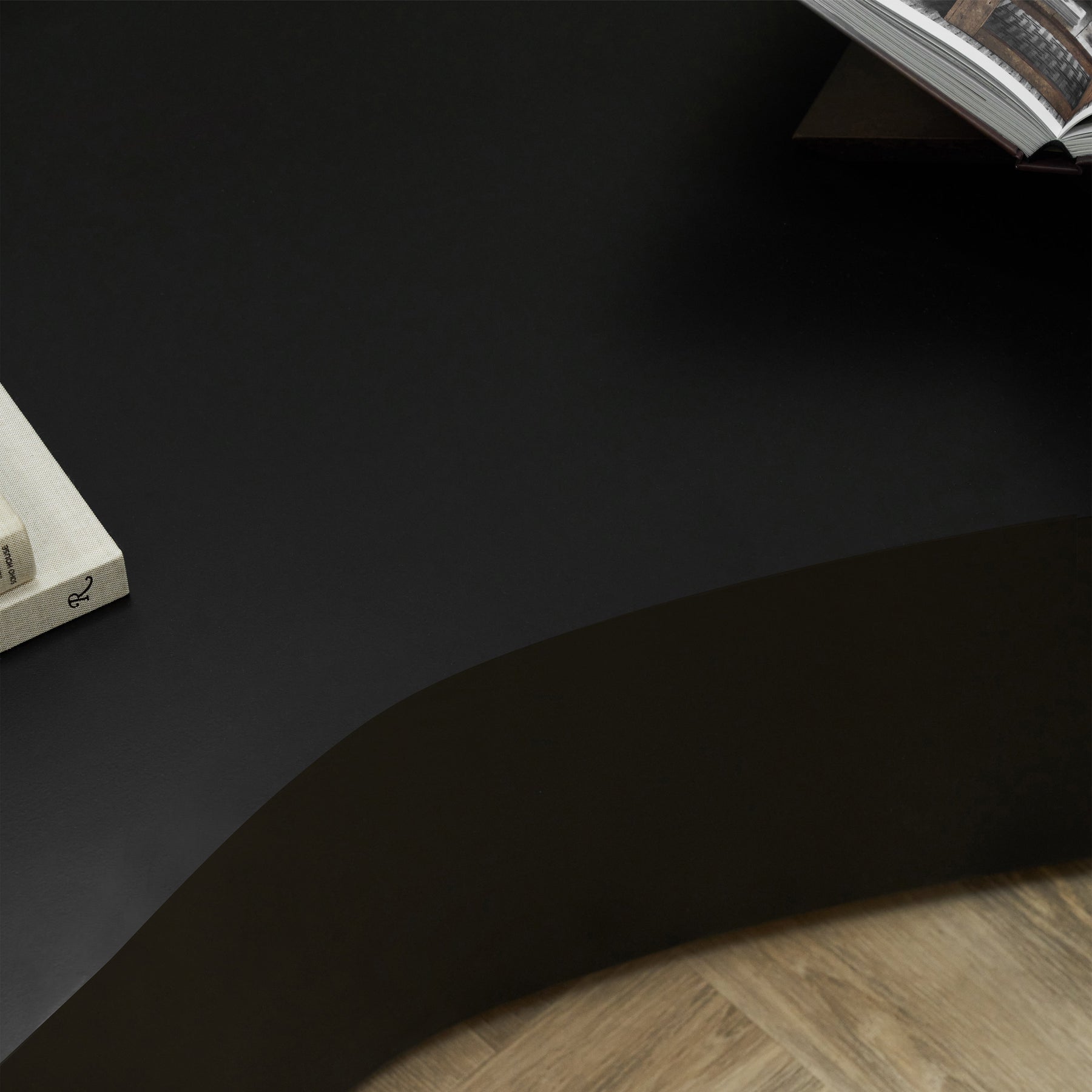 Arlo - Minimal Black Large Irregular Shaped Coffee Table