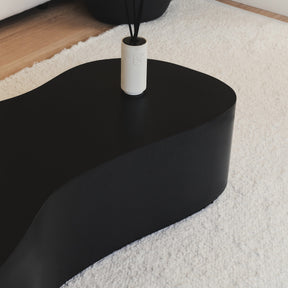 Arlo - Minimal Black Large Irregular Shaped Coffee Table