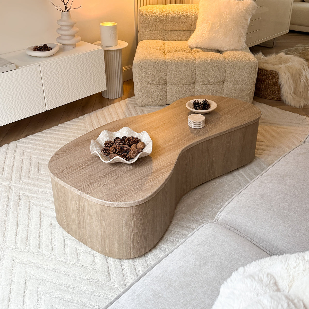Arlo - Washed Wood Irregular Extra Large Coffee Table