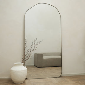 Astrid - Large Full Length Irregular Arched Gold Metal Mirror 180cm x 90cm