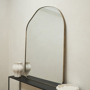 Astrid - Irregular Arched Gold Metal Wall Mirror 90cm x 60cm