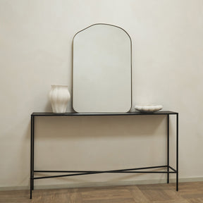 Astrid - Irregular Arched Gold Metal Wall Mirror 90cm x 60cm