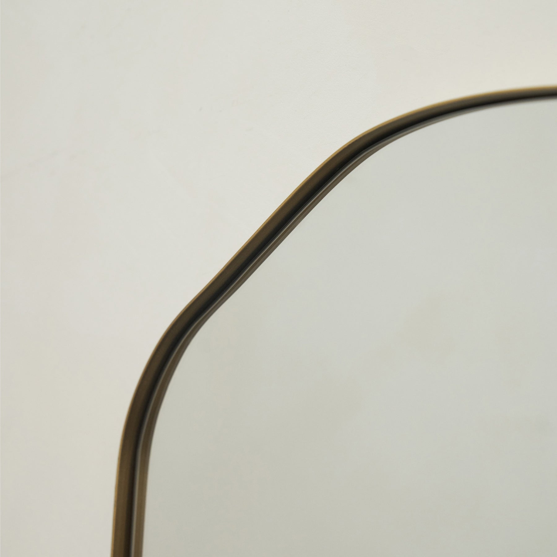 Astrid - Large Irregular Arched Gold Metal Wall Mirror 120cm x 90cm