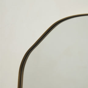 Astrid - Large Irregular Arched Gold Metal Wall Mirror 120cm x 90cm